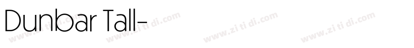 Dunbar Tall字体转换